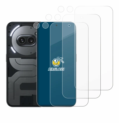 Imagen del dispositivo Nothing Phone (2a) Plus (Frontal+Cámara) con una amplia variedad de protectores de pantalla.