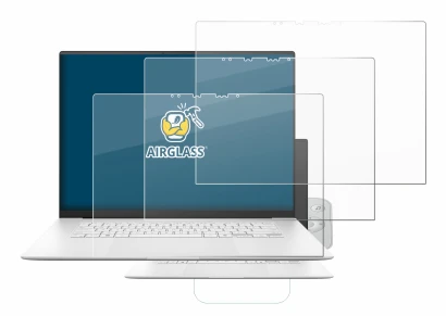 Imagen del dispositivo ASUS ZenBook S 16 con una amplia variedad de protectores de pantalla.