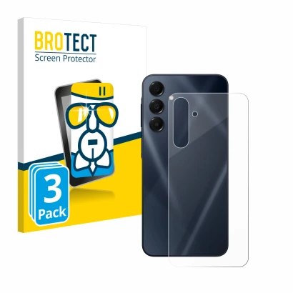 Parte frontal de un envase de producto con el logotipo de la marca BROTECT. Al lado se muestra el dispositivo Samsung Galaxy A
