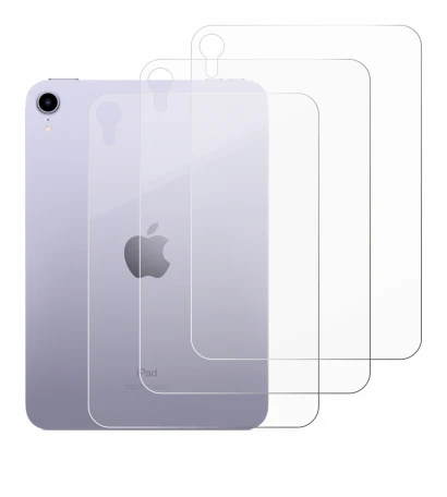 Imagen del dispositivo Apple iPad Mini 7 2024 (Trasero) con una amplia variedad de protectores de pantalla.