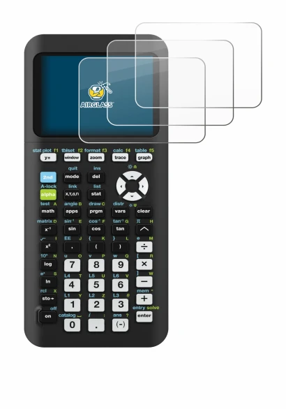 Imagen del dispositivo Texas Instruments TI-84 Plus CE-T Python con una amplia variedad de protectores de pantalla.