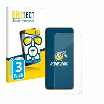 Parte frontal de un envase de producto con el logotipo de la marca BROTECT. Al lado se muestra el dispositivo Motorola Edge 50