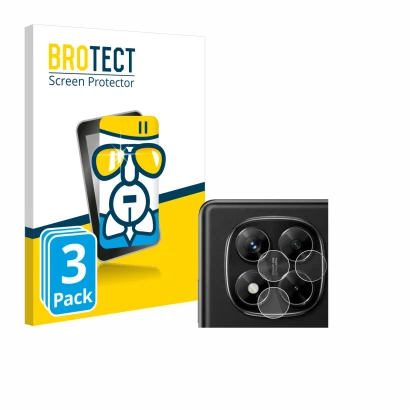 Parte frontal de un envase de producto con el logotipo de la marca BROTECT. Al lado se muestra el dispositivo Xiaomi Redmi Not