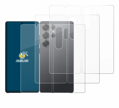 Imagen del dispositivo Samsung Galaxy S25 Ultra (Frontal+Trasero) con una amplia variedad de protectores de pantalla.