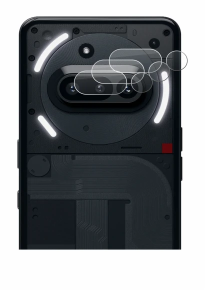 Imagen del dispositivo Nothing Phone (3a) (SÓLO Cámara) con una amplia variedad de protectores de pantalla.