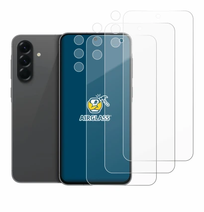 Imagen del dispositivo Samsung Galaxy A56 5G (Frontal+Cámara) con una amplia variedad de protectores de pantalla.