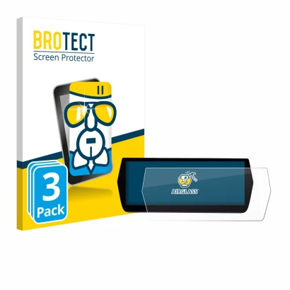 Parte frontal de un envase de producto con el logotipo de la marca BROTECT. Al lado se muestra el dispositivo MG ZS Hybrid+ co