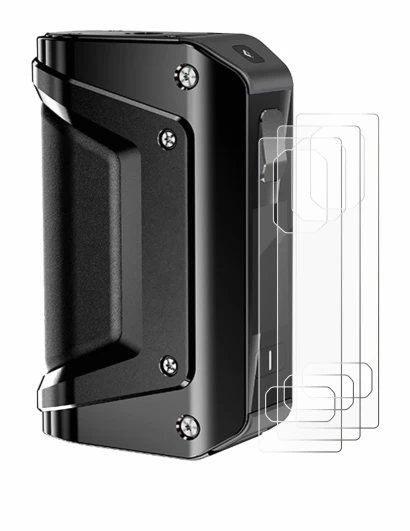 Imagen del dispositivo GeekVape Aegis Legend 3 con una amplia variedad de protectores de pantalla.