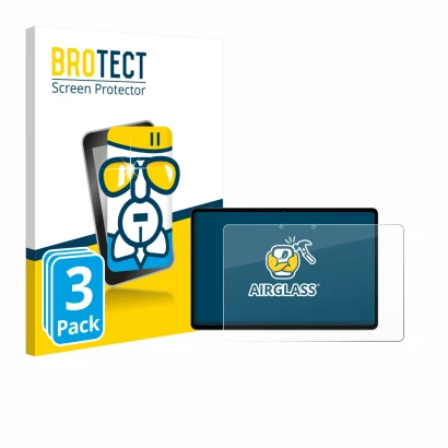 Parte frontal de un envase de producto con el logotipo de la marca BROTECT. Al lado se muestra el dispositivo OnePlus Pad Lite