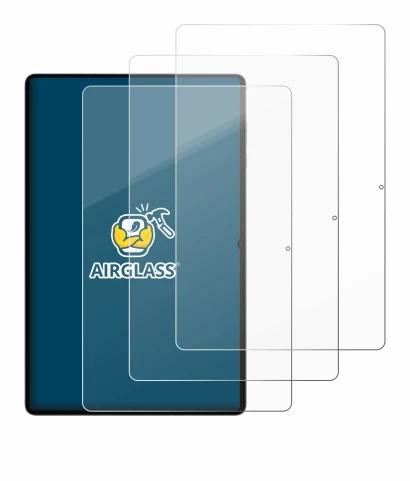 Imagen del dispositivo Samsung Galaxy Tab S11 Ultra (retrato) con una amplia variedad de protectores de pantalla.