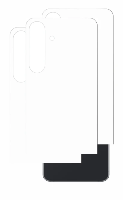 Imagen del dispositivo Samsung Galaxy S25 FE (Trasero) con una amplia variedad de protectores de pantalla.