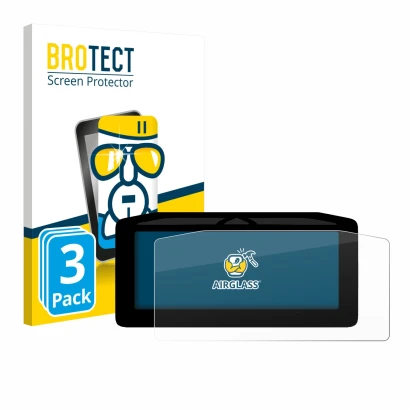 Parte frontal de un envase de producto con el logotipo de la marca BROTECT. Al lado se muestra el dispositivo Ducati XDiavel V