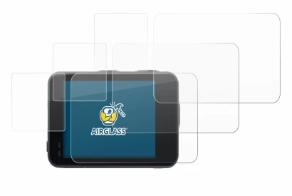 Imagen del dispositivo Akaso Brave 7 con una amplia variedad de protectores de pantalla.