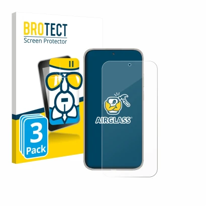 Parte frontal de un envase de producto con el logotipo de la marca BROTECT. Al lado se muestra el dispositivo Huawei Mate 70 A