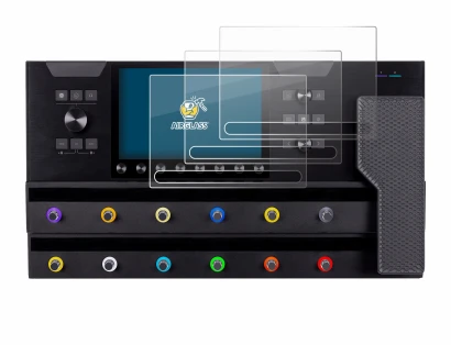 Imagen del dispositivo Line 6 Helix Stadium XL con una amplia variedad de protectores de pantalla.