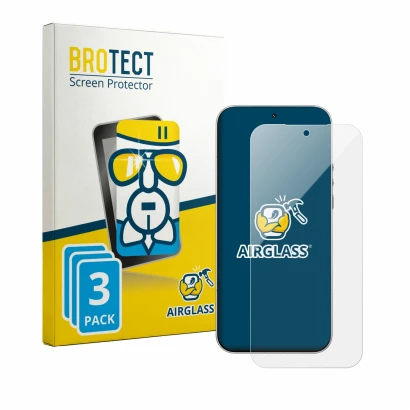 Parte frontal de un envase de producto con el logotipo de la marca BROTECT. Al lado se muestra el dispositivo Xiaomi 17 Ultra 