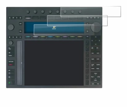 Imagen del dispositivo Ableton Push 3 con una amplia variedad de protectores de pantalla.
