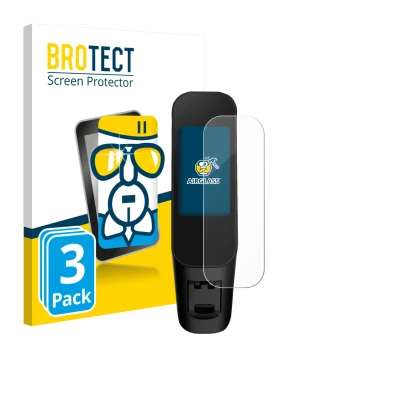 Parte frontal de un envase de producto con el logotipo de la marca BROTECT. Al lado se muestra el dispositivo Xiaomi Electric 