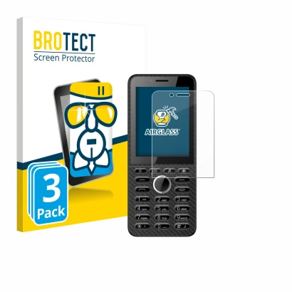 Parte frontal de un envase de producto con el logotipo de la marca BROTECT. Al lado se muestra el dispositivo Energizer E288S