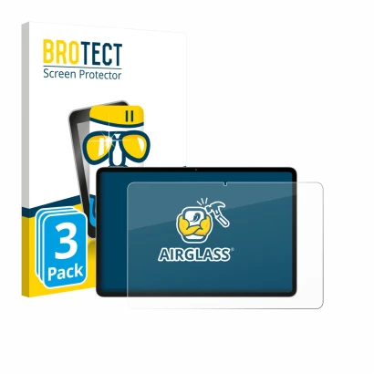 Parte frontal de un envase de producto con el logotipo de la marca BROTECT. Al lado se muestra el dispositivo Blackview Oscal 