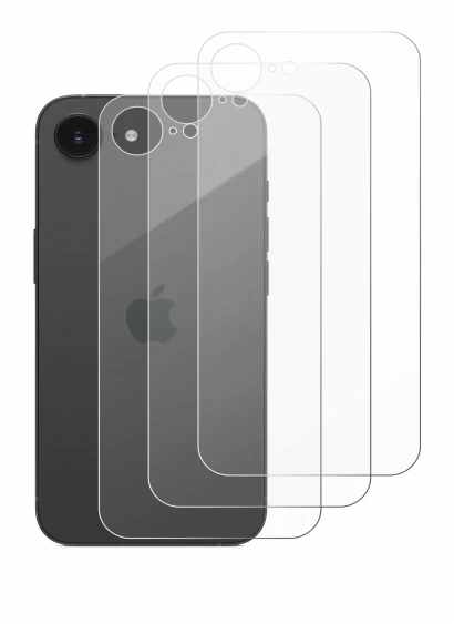 Imagen del dispositivo Apple iPhone 17e (Trasero) con una amplia variedad de protectores de pantalla.