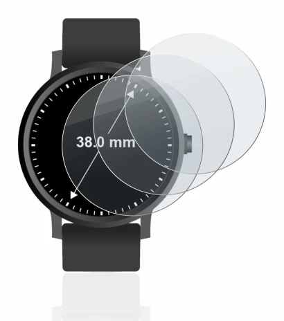 Imagen del dispositivo Relojes (Circular, ø: 38 mm) con una amplia variedad de protectores de pantalla.