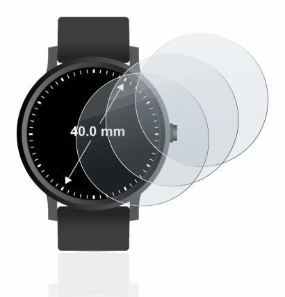 Imagen del dispositivo Relojes (Circular, ø: 40 mm) con una amplia variedad de protectores de pantalla.