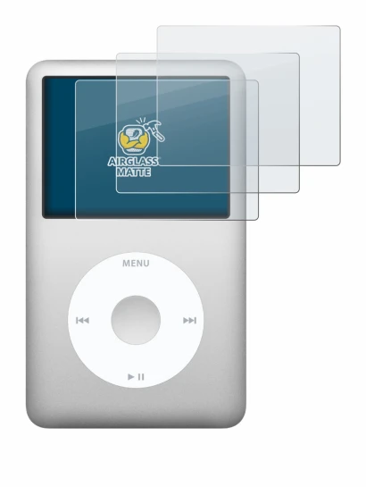 Imagen del dispositivo Apple iPod classic 160 GB (7a Gen.) con una amplia variedad de protectores de pantalla.