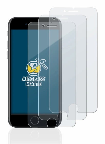 Imagen del dispositivo Apple iPhone 7 con una amplia variedad de protectores de pantalla.