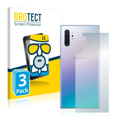 Parte frontal de un envase de producto con el logotipo de la marca BROTECT. Al lado se muestra el dispositivo Samsung Galaxy N