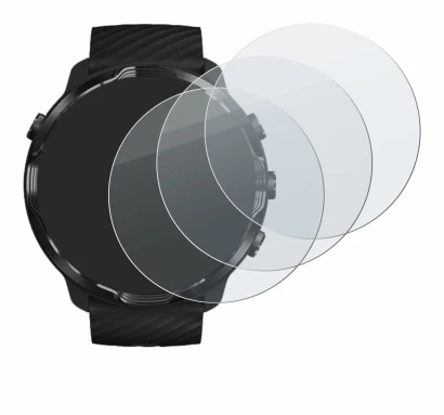 Imagen del dispositivo Suunto 7 con una amplia variedad de protectores de pantalla.