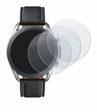 Imagen del dispositivo Samsung Galaxy Watch 3 (45mm) con una amplia variedad de protectores de pantalla.