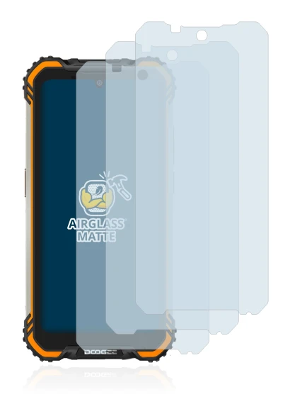 Imagen del dispositivo Doogee S58 Pro con una amplia variedad de protectores de pantalla.