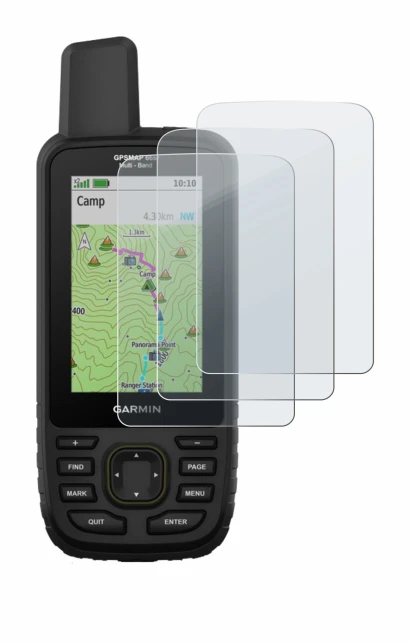 Imagen del dispositivo Garmin GPSMAP 66sr con una amplia variedad de protectores de pantalla.