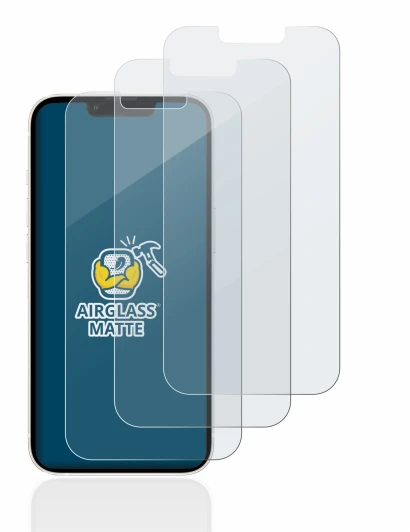 Imagen del dispositivo Apple iPhone 13 con una amplia variedad de protectores de pantalla.