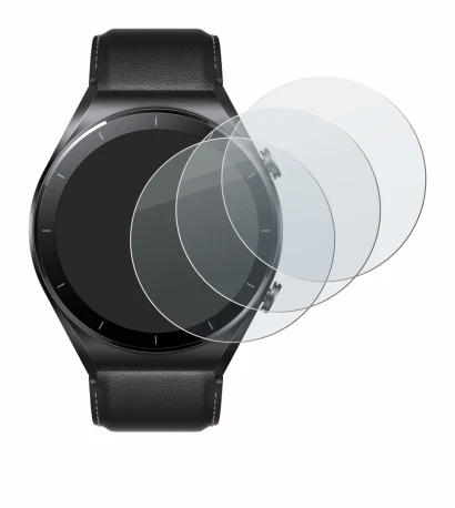 Imagen del dispositivo Xiaomi Watch S1 con una amplia variedad de protectores de pantalla.