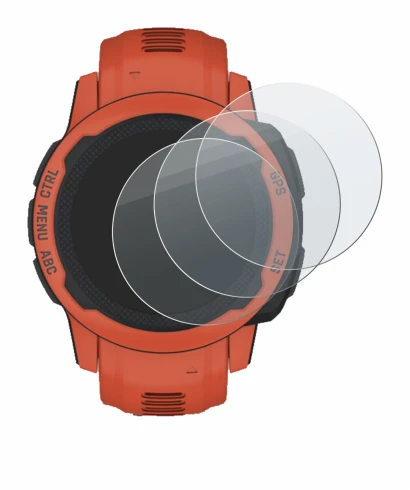 Imagen del dispositivo Garmin Instinct 2S con una amplia variedad de protectores de pantalla.