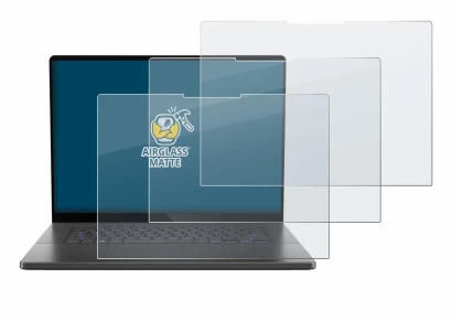 Imagen del dispositivo ASUS ROG Zephyrus G16 2024 con una amplia variedad de protectores de pantalla.