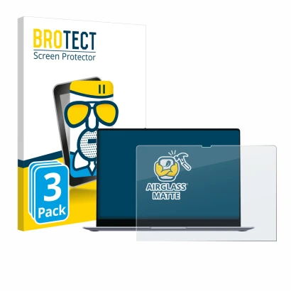 Parte frontal de un envase de producto con el logotipo de la marca BROTECT. Al lado se muestra el dispositivo Samsung Galaxy B