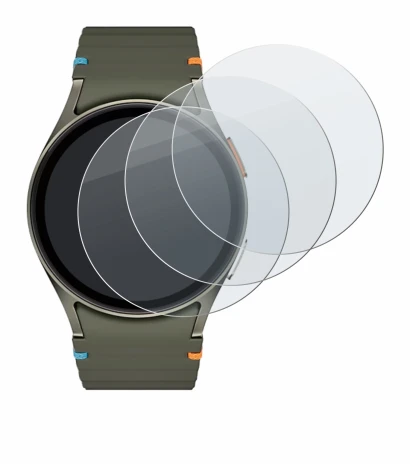 Imagen del dispositivo Samsung Galaxy Watch 7 (40 mm) con una amplia variedad de protectores de pantalla.