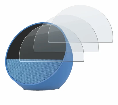 Imagen del dispositivo Amazon Echo Spot 2024 con una amplia variedad de protectores de pantalla.