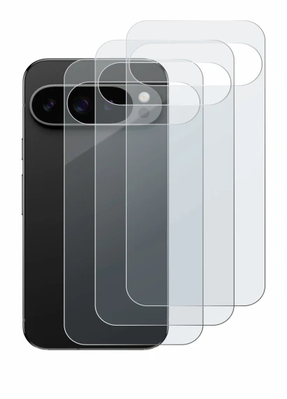 Imagen del dispositivo Google Pixel 9 Pro (Trasero) con una amplia variedad de protectores de pantalla.