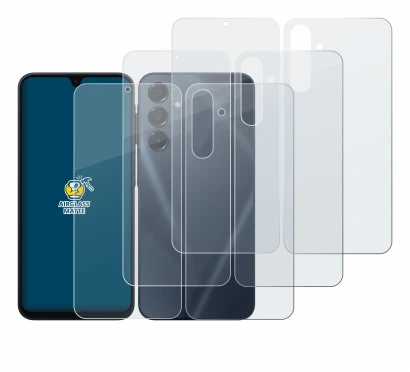 Imagen del dispositivo Samsung Galaxy A16 5G (Frontal+Trasero) con una amplia variedad de protectores de pantalla.