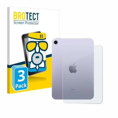 Parte frontal de un envase de producto con el logotipo de la marca BROTECT. Al lado se muestra el dispositivo Apple iPad Mini 