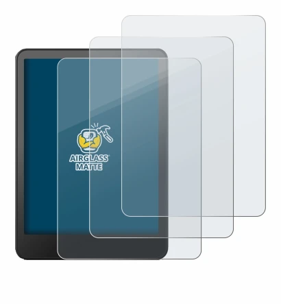 Imagen del dispositivo Amazon Kindle Colorsoft Signature Edition con una amplia variedad de protectores de pantalla.