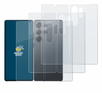 Imagen del dispositivo Samsung Galaxy S25 Ultra Enterprise Edition (Frontal+Trasero) con una amplia variedad de protectores de