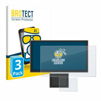 Parte frontal de un envase de producto con el logotipo de la marca BROTECT. Al lado se muestra el dispositivo Icom IC-7760 con