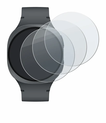 Imagen del dispositivo Samsung Galaxy Watch 8 (40 mm) con una amplia variedad de protectores de pantalla.
