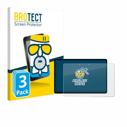 Parte frontal de un envase de producto con el logotipo de la marca BROTECT. Al lado se muestra el dispositivo OnePlus Pad Lite