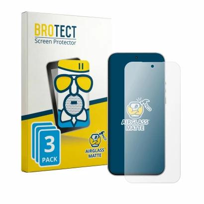 Parte frontal de un envase de producto con el logotipo de la marca BROTECT. Al lado se muestra el dispositivo Xiaomi 17 Ultra